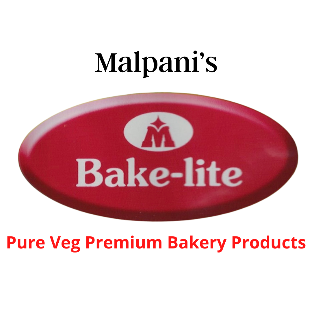 Malpani's Bake-lite Pure Veg Premium Bakery Products Logo