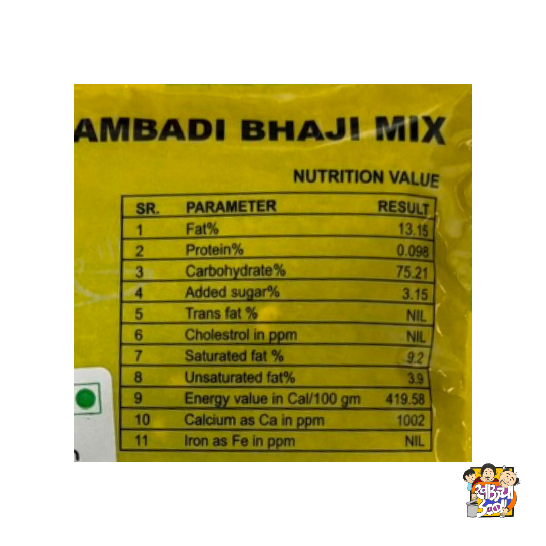 Shree Devashree Foods QwikMix Ambadi Bhaji Mix Nutrition Information