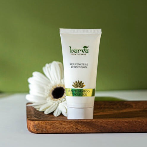 Renew Bamboo Exfoliator | face scrub for women and men | gentle skin exfoliating